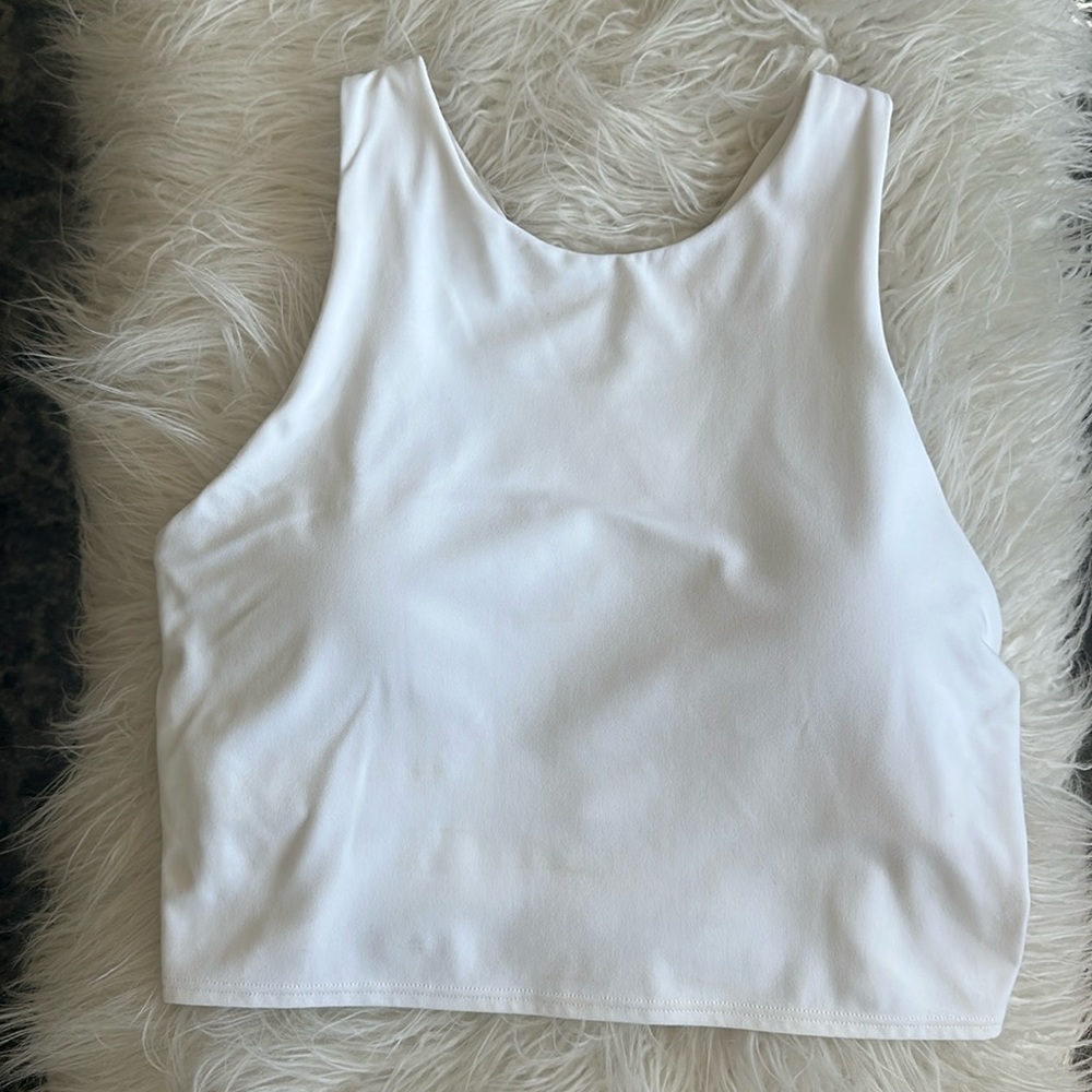 Athleta-conscious sports top bra white size M bra A-C